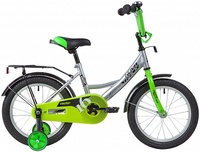 Велосипед  Novatrack Vector 2020 (колеса 16, серебристый/зеленый/163vector.sl20)