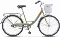 Велосипед  Stels Navigator-245 26 Z010 (LU093460/LU094992, 19, оливковый, 2023, корзина)