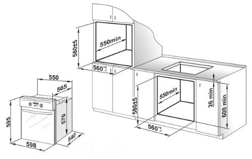 Духовой шкаф гефест электрический встраиваемый размеры